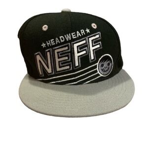 Neff SnapBack Baseball‎ Hat Black and Silver